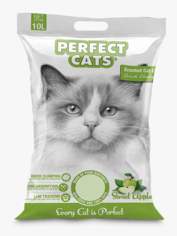 Arena Sanitaria para Gatos Perfect Cats Aroma Manzana 10 L